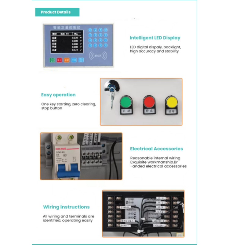 Quantitative Automatic Filling Flow Meter Batch Controller