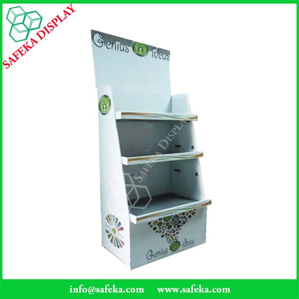 Customized printing 3 tier Paper material FSDU Cardboard pop up Display and Rack for shelving
