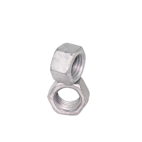 hot Dip Galvanized Hexagon Nuts Din 934 M6 M8 M10 Carbon Steel Hex Head Industrial Nut
