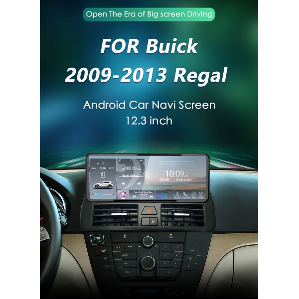 Unidad principal de coche Android de 12,3 pulgadas para Buick Regal 2009-2013