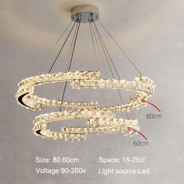 Luxury Crystal Ceiling Lamp Suitable for Living Room Bar Bedroom Ceiling Lamp(WH-CA-102)