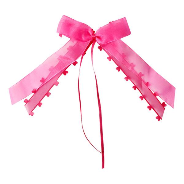 Poliéster coração organza arcos de cabelo fitas de fita para belos acessórios de cabelo borboleta
