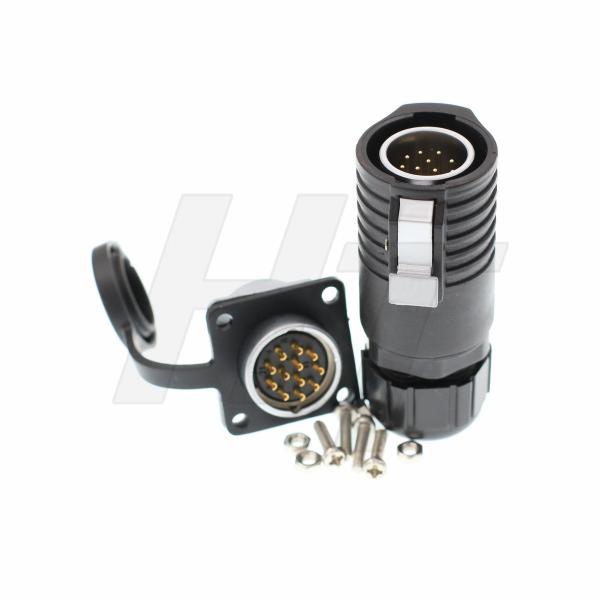 12 Pin 5 Amp Waterproof Plastic Connector Female Male Cable Plug Chassis Receptacle
