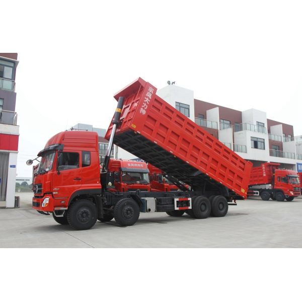 Flat Head Double Axle Dumper 12 Wheel 350hp 8X4 Hydraulic Lift Heavy Duty Dump Truck