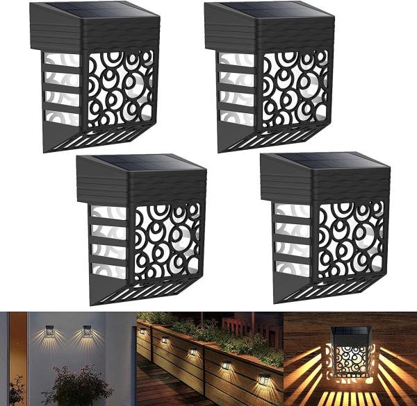 0.4W 600mAh Solar Fence LED Lights Decorative 26LM Outdoor