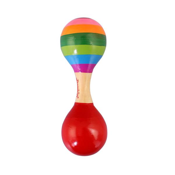 Chocalho de madeira musical Montessori para o bebê dos brinquedos da ucha do bebê educacional