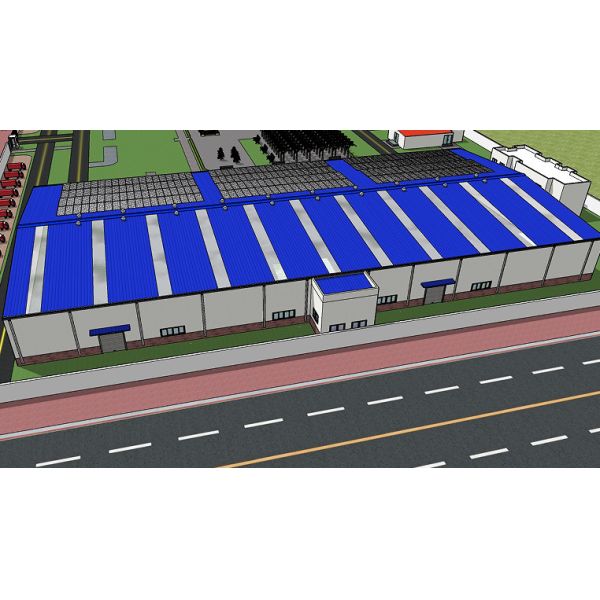 Warehouse Prefabricated Steel Sheds Q355B Commercial Steel Metal Buildings