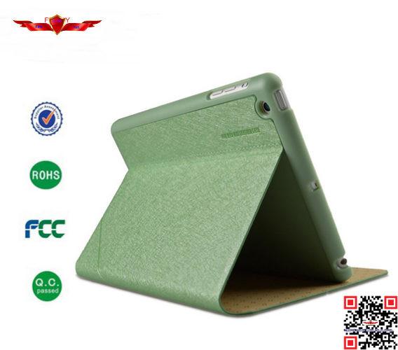 Newest Fashion Design Silk Texture Leather Flip Cover Cases For Ipad 4 High Quality