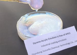 Émulsion acrylique de styrène à haute teneur en solides et à faible solvant,