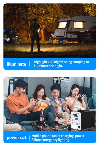 128WH Lifepo4 Solar Generator For Camping Outdoor Solar Panel Power Station