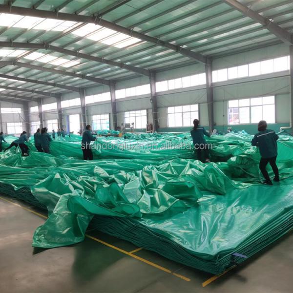 Customized Sizes Green Tarpaulin Canvas Super Waterproof Cloth 50gsm-300gsm PE Coating