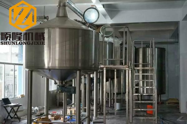 2500L Beer Production Line , Automatic PLC Control Craft Beer Equipment Steam Heated
