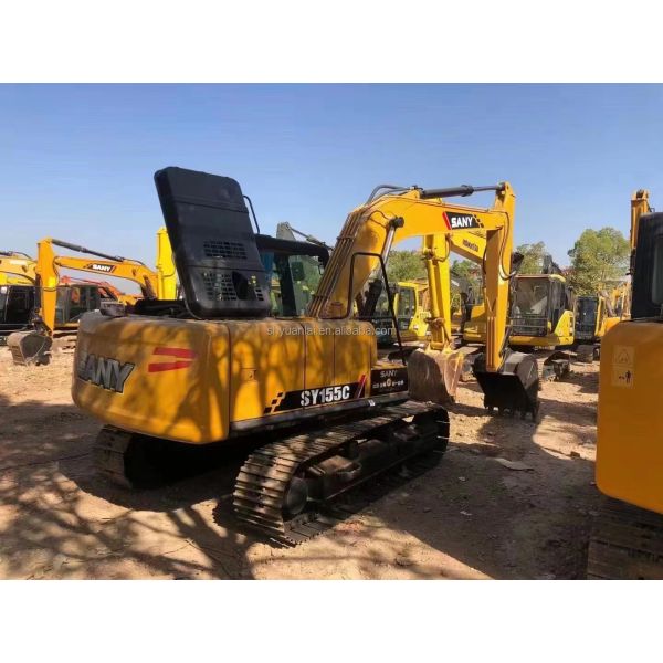 0.53m3 Sany SY155c Excavateur avec moteur ISUZU couleur de peinture originale