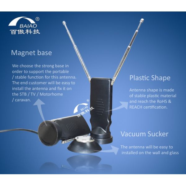 50 миль выстраивают в ряд портативная антенна ТВ Hd цифров всенаправленная