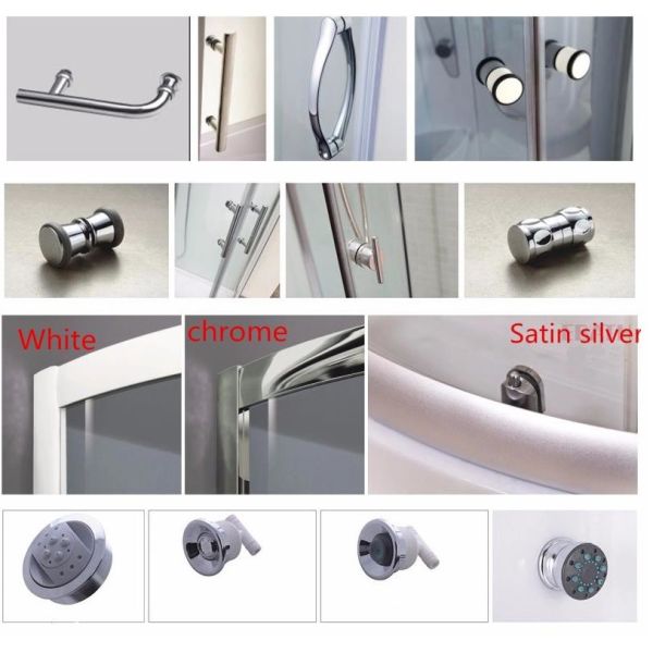 Сползать открытое стекло приложений ливня ванной комнаты ясно закаленное с подносом квадранта