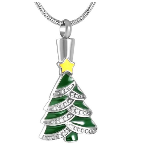 Jewelry Type Pendants or Charms Classic Christmas Tree Pendant Stainless Steel Necklace