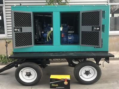 Low Noise Diesel Backup Generator Flexible Move Silent Generator Set