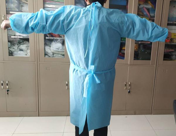 Disposable isolation gown