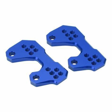 Peças fazendo à máquina de alumínio do CNC do suporte de alumínio do CNC do azul 0.05mm