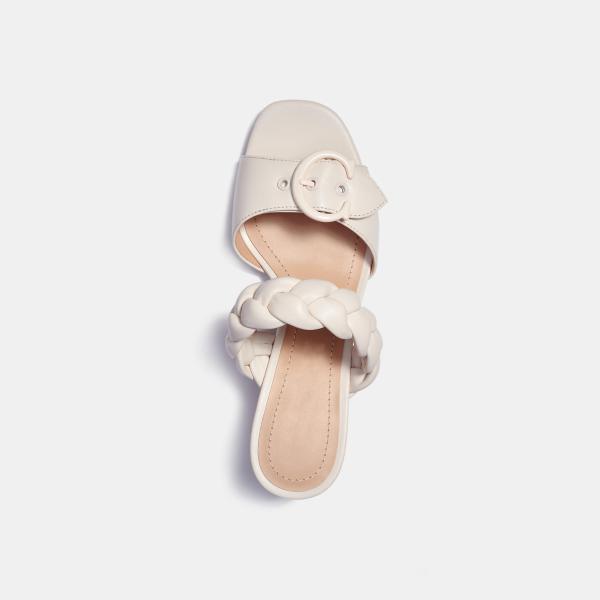 JBHS0306 Off White 50mm Women High Heeled Shoes Anti Slippery Padded Insoles