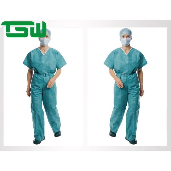 Short Sleeve Nonwoven Disposable Scrub Suit For Doctors