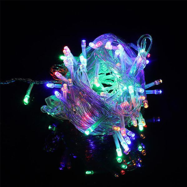 LED Full Sky Star 50M Christmas Light String Plug-in PVC Transparent Wire for Landscape