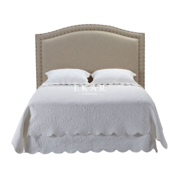 Modern Bedroom Set King Size Fabric Cushion Headboard Bed