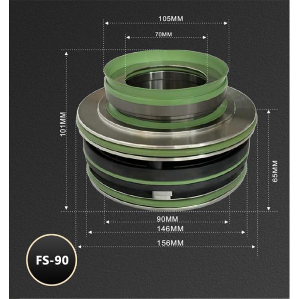 Plug In Flygt Mechanical Seal 90mm Single Cartridge Xylem For Pump