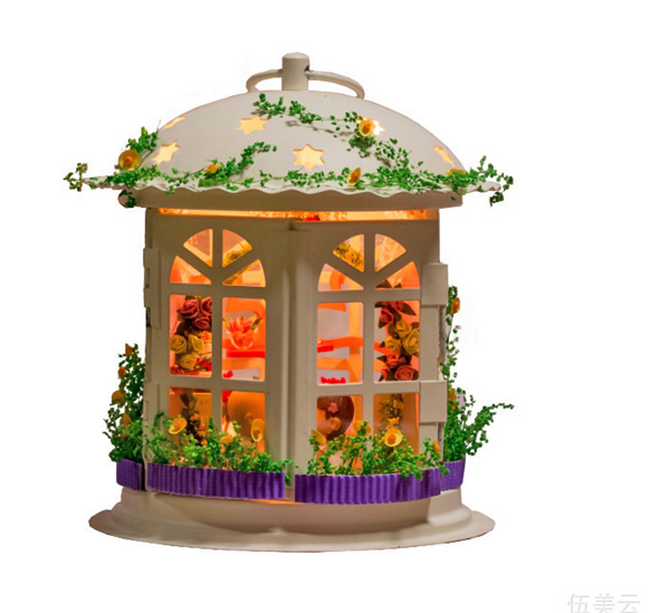 Dollhouse, DIY Lights House, Education Romantic Full House
