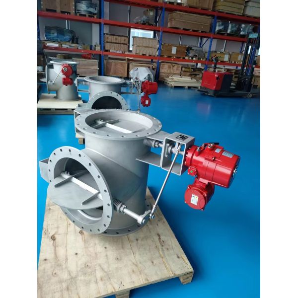 Электрический трехсторонний клапан управления Фланц из нержавеющей стали Вентилируемый клапан бабочки