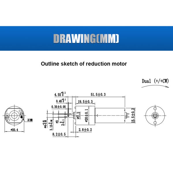 FT-20PGM180 Plastic Planetary Gearbox 3V-24V For Smart Home Appliance