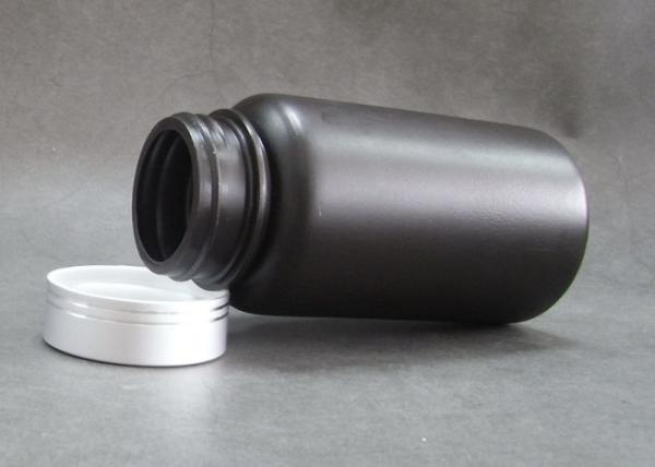 Metal Cap Plastic Screw Top Bottles , 150g PE Plastic Capsule Bottles