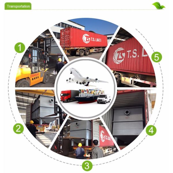 Резервуар для осаждения с вертикальным потоком для очистки сточных вод из углеродистой стали