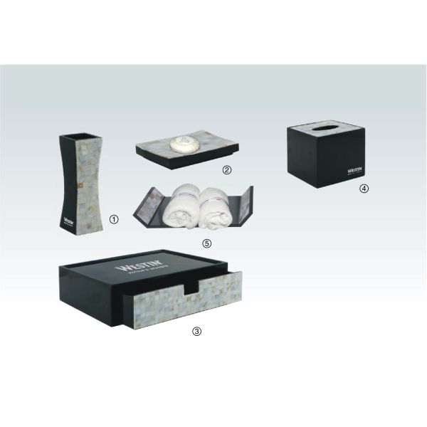 Cortesia Tray Soap Dish Tower Tray da coleção de Shell Guest Room Supplies Resin da pérola