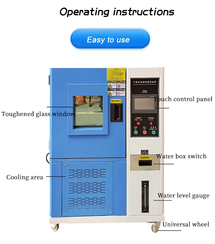 Stainless Steel Ozone Aging Test Chamber with 50~1000 pphm Ozone Concentration and Programmable Touch Screen Controller