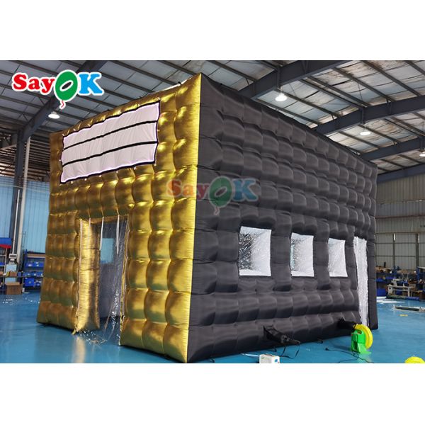 LED дискотека ночной клуб вечеринка палатка надувная палатка надувный ночной клуб для событий для взрослых черный кубический дом