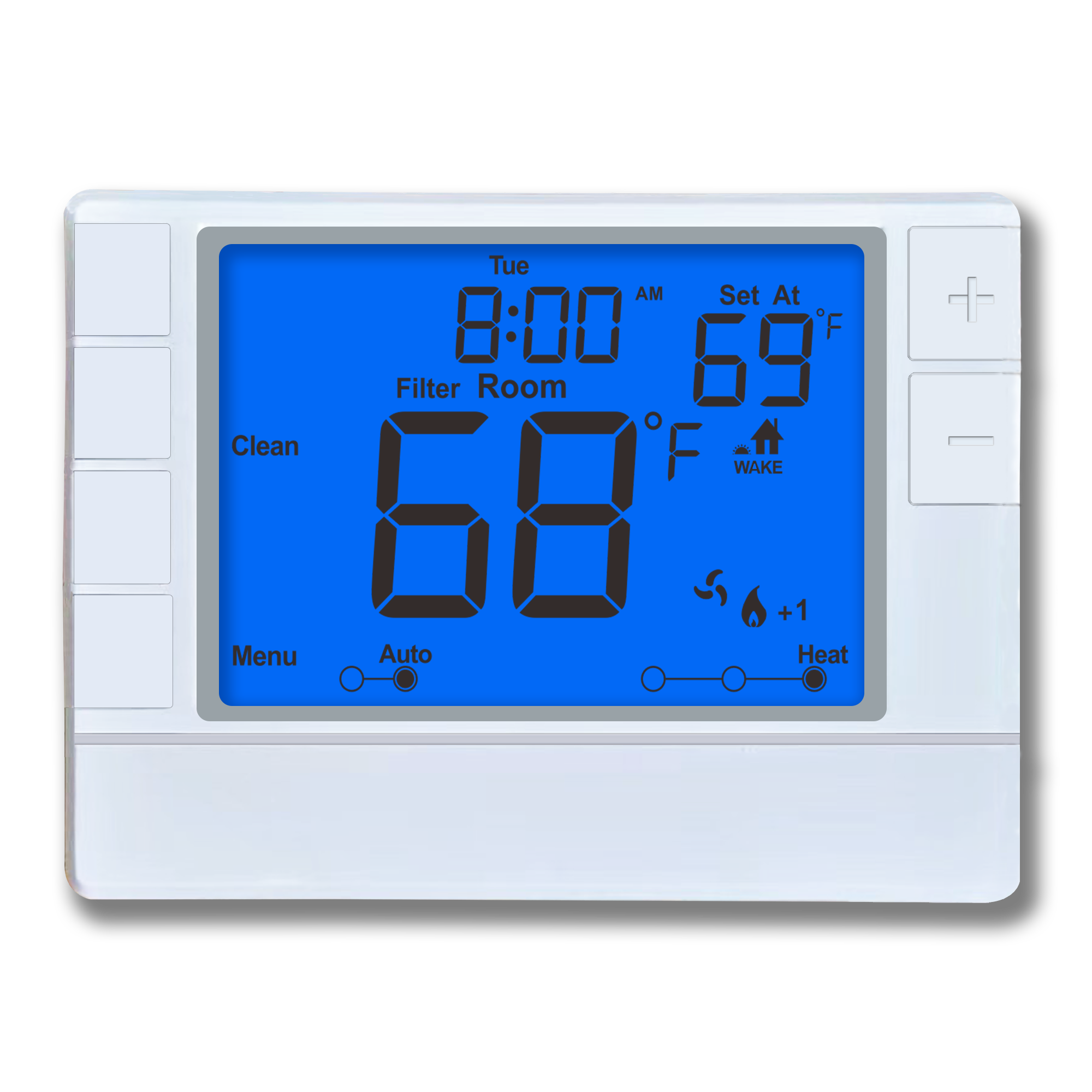 Coiiwsei 2 Heat/ 1 Cool Programmable Thermostat for Home Heat Pump System and Conventional Single-Stage System, with Room Temperature & Humidity Monitor  RTH725