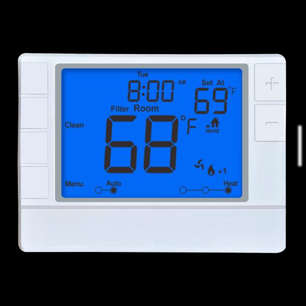 Coiiwsei 2 Heat/ 1 Cool Programmable Thermostat for Home Heat Pump System and Conventional Single-Stage System, with Room Temperature & Humidity Monitor  RTH725