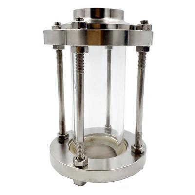 Straight Tube Sanitary Sight Glass Butt Weld Connection For For High Temperature Pipe System