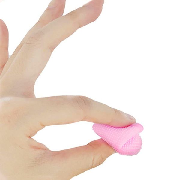 Biodegradable Pet Fiber Deodorizing Silicone Brushing Finger Toothbrush Deep Cleaning