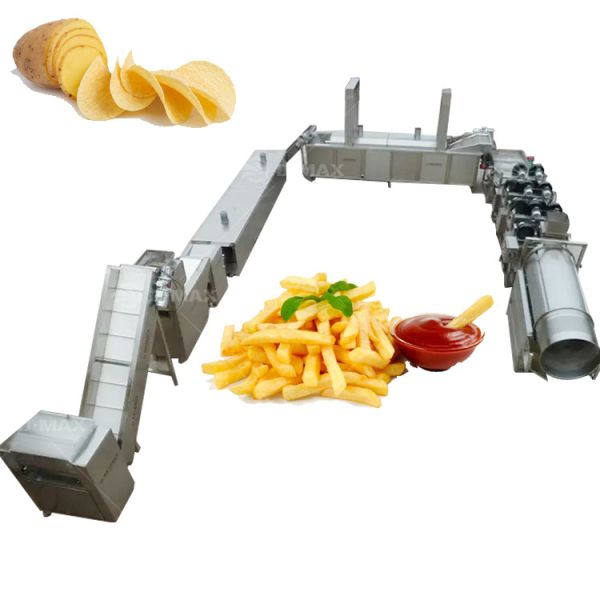 Potato Strips Cutting Oiling Packing Machine for Fruit Processing Plant 1580*850*800mm