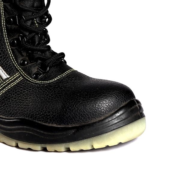 Поглощающие удары коровая кожа из оксфорда высокая резьба стальные ботинки для ног шнурки для безопасности