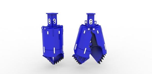 Pile Machinery Drill Rig Bucket Teeth Two Flap 1200mm