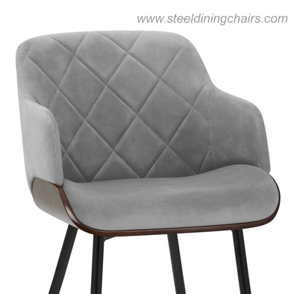 Wood Painted 83cm 50cm Metal Upholstered Dining Chair For Hotel Kitchen