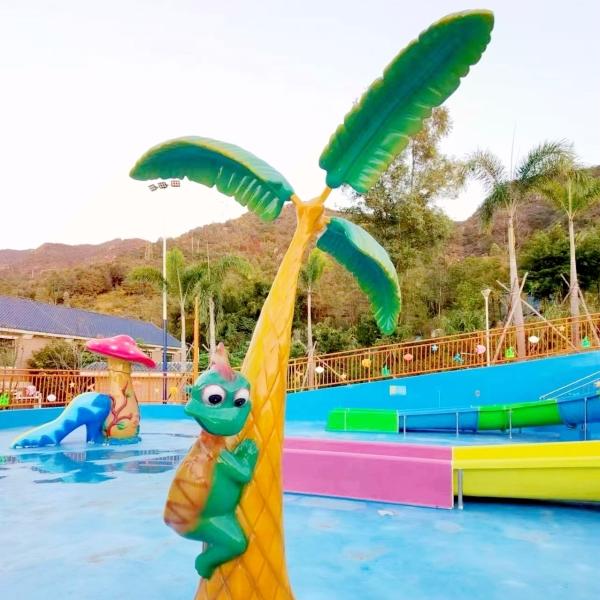 Outdoor Water Spray Park with Interactive Features and Sturdy Fiberglass Construction