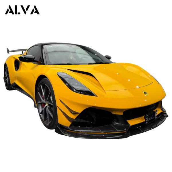 Installation Replacement Add on Top- Dry Carbon Fiber Front Lip Aero Body Kits for LOTUS EMIRA AMANS Design 2021 and up
