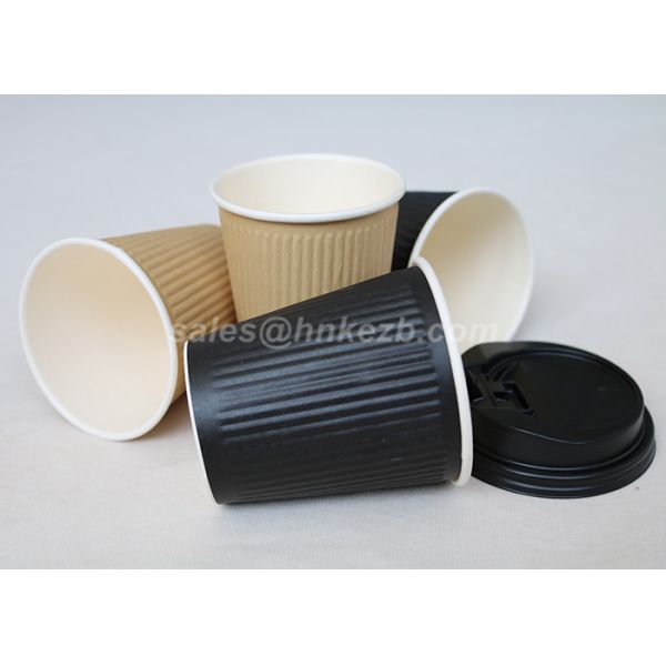 Customized 20oz Hot Drink Cups With Lids , Ripple Disposable Cups For Hot Drinks