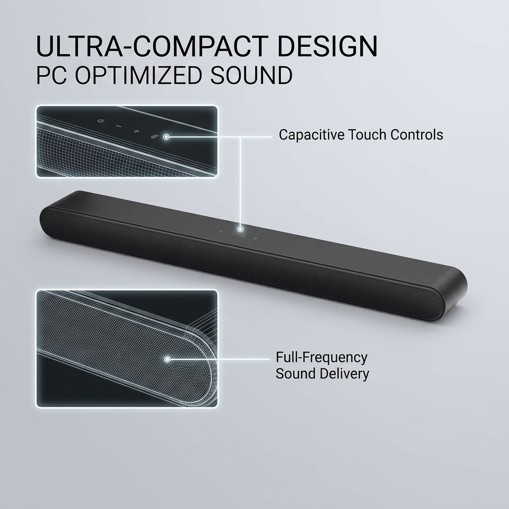 PC Soundbar Speaker AS1821 2.0 10W RGB Desktop Audio Monitor Speaker Video Calls