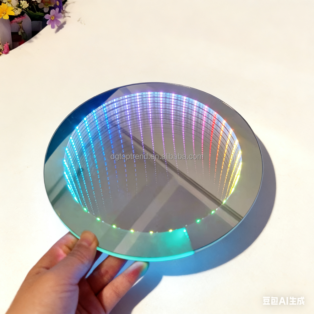 DIY Acrylic LED Infinity Mirror 200mm Customizable Remote Control Infinity Mirror Light
