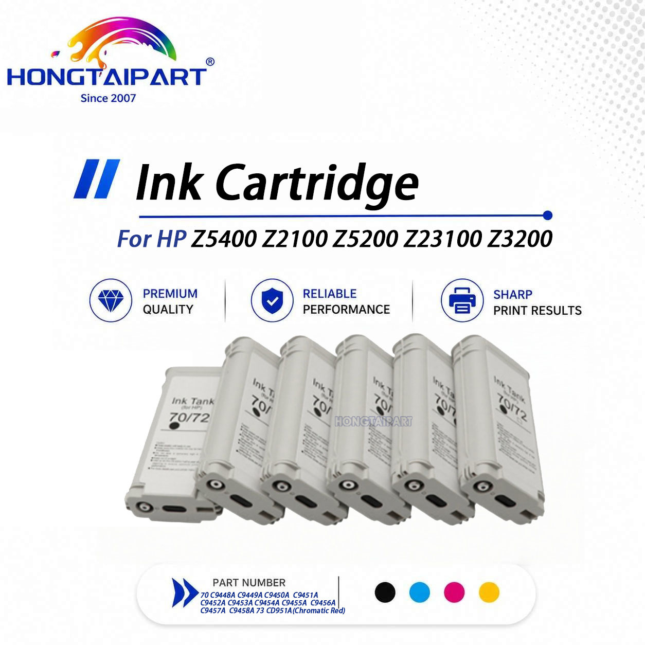 Genuine 70 73 Ink Cartridge C9448A Series CD951A Fit HP Z2100 Z5200 Z5400 Z3200